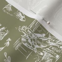 Cowgirl's Western Toile- Olive