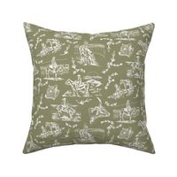 Cowgirl's Western Toile- Olive