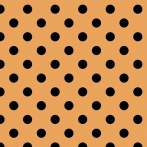 Polka Dot Pattern - Butterscotch and Black