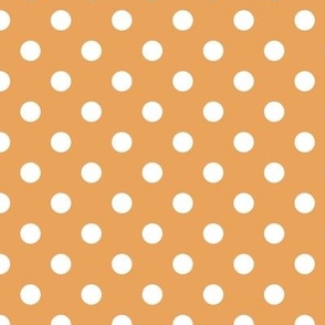 Polka Dot Pattern - Butterscotch and White