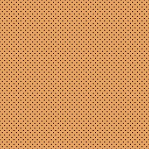 Micro Polka Dot Pattern - Butterscotch and Black