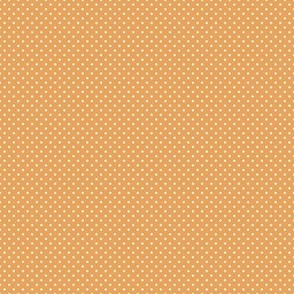 Micro Polka Dot Pattern - Butterscotch and White