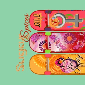 Sugar And Spice Wall Hanging Skateboards