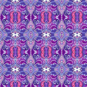 Purple Victorian Lace vertical stripe