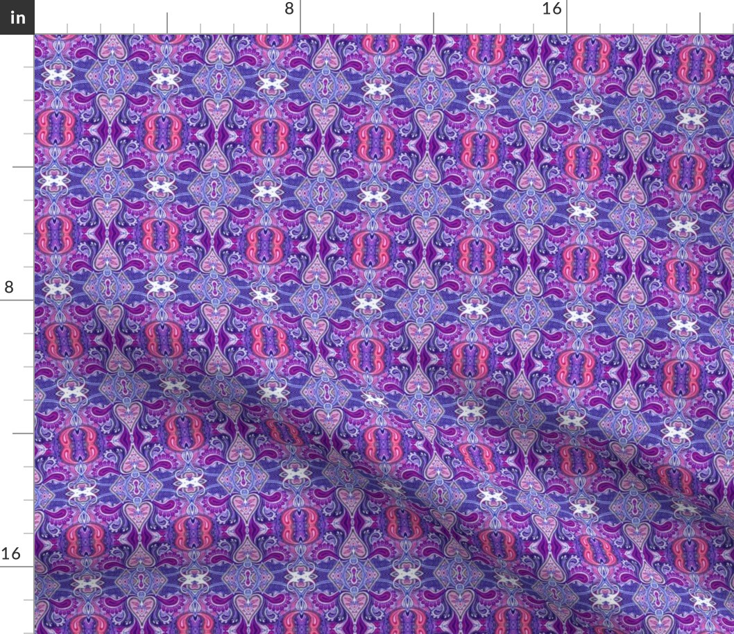 Purple Victorian Lace vertical stripe