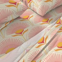 large - aara palm floral - natural/pink