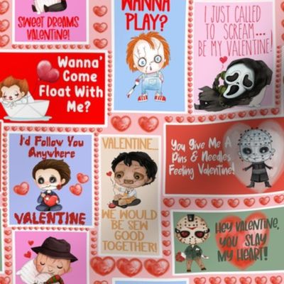 Horror Valentine’s Day cards 