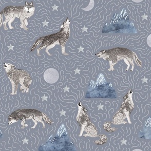 The mountains howl - pearly grey - large scale