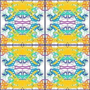 Flower Power Kaleidoscope tiles