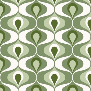 Ogee large retro ovals Sage Green