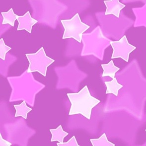 Large Starry Bokeh Pattern - Fuchsia Color