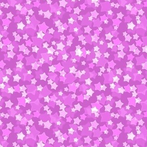 Small Starry Bokeh Pattern - Fuchsia Color