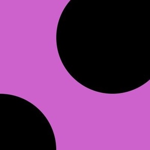 Jumbo Polka Dot Pattern - Fuchsia and Black