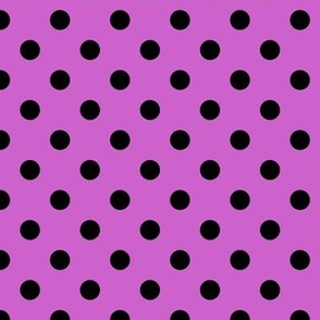 Polka Dot Pattern - Fuchsia and Black