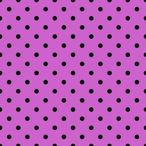 Small Polka Dot Pattern - Fuchsia and Black