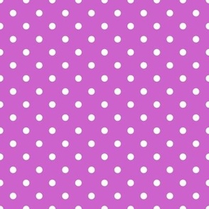 Small Polka Dot Pattern - Fuchsia and White
