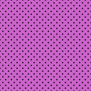 Tiny Polka Dot Pattern - Fuchsia and Black