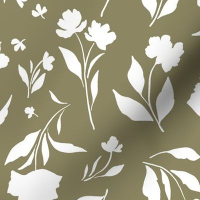 Citrine - Floral Print in Sage