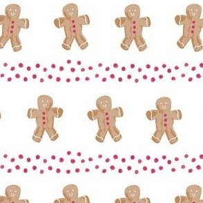 Holiday Collection Gingerbread On White