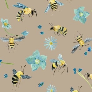 Spring Bees brown {medium}