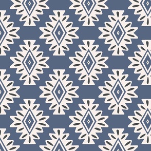 abstract aztec geometric - navy blue -jumbo