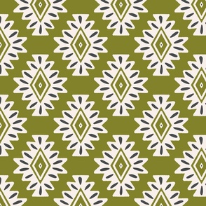 abstract aztec geometric - citron green - jumbo