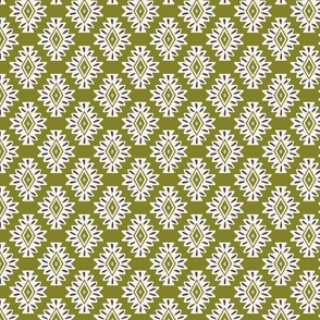 abstract aztec geometric - citron green -small