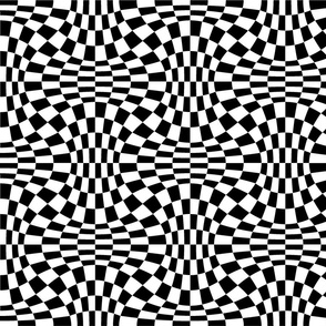 black and white waves illusion