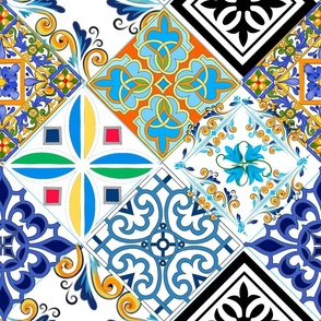 Tiles,mosaic,azulejo,quilt,Portuguese,majolica.