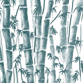 Bamboo Forest neutral green White Background
