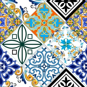 Tiles,mosaic,azulejo,quilt,Portuguese,majolica.