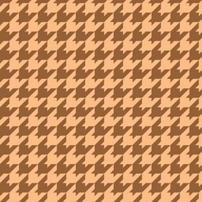 Houndstooth Pattern - Cinnamon Spice and Orange Sherbet