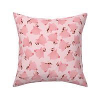 Hogs & Kisses for Valentine I M size I 12" I Pink on Pink