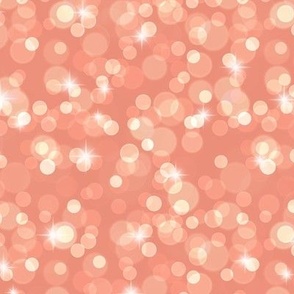 Sparkly Bokeh Pattern - Tuscan Terracotta Color