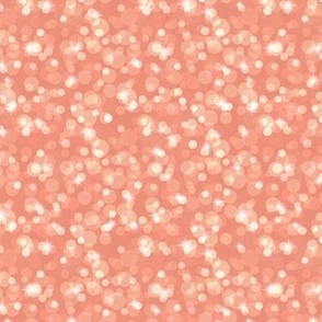 Small Sparkly Bokeh Pattern - Tuscan Terracotta Color