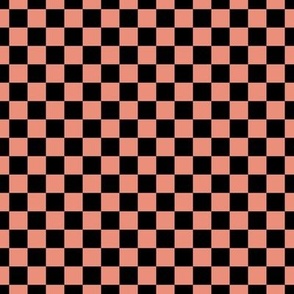 Checker Pattern - Tuscan Terracotta and Black