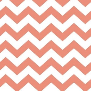 Chevron Pattern - Tuscan Terracotta and White