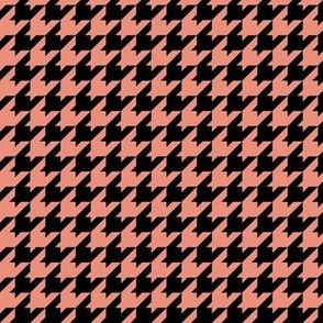 Houndstooth Pattern - Tuscan Terracotta and Black