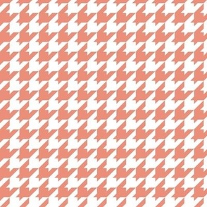Houndstooth Pattern - Tuscan Terracotta and White