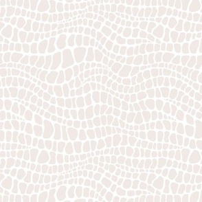 Alligator Pattern - Champagne and White