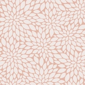 Dahlia Blossom Pattern - Champagne and Blushing Rose
