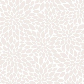 Dahlia Blossom Pattern - Champagne and White