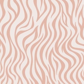 Zebra Stripe Pattern - Champagne and Blushing Rose