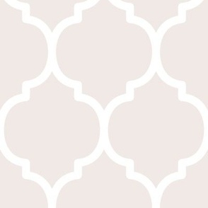 Extra Jumbo Moroccan Tile Pattern - Champagne and White