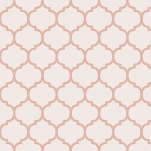Moroccan Tile Pattern - Champagne and Blushing Rose
