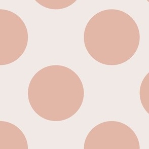 Large Polka Dot Pattern - Champagne and Blushing Rose