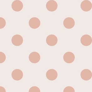Big Polka Dot Pattern - Champagne and Blushing Rose