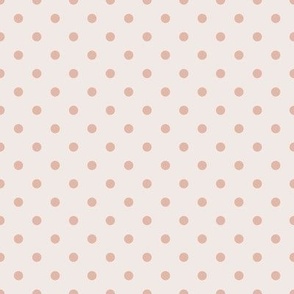 Small Polka Dot Pattern - Champagne and Blushing Rose