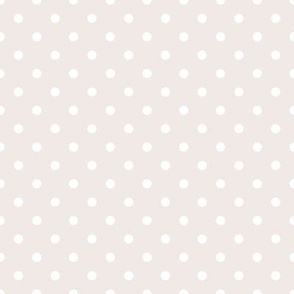 Small Polka Dot Pattern - Champagne and White