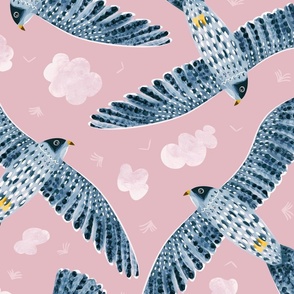 Peregrine Falcons - dusk pink (jumbo)